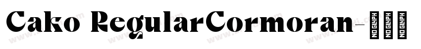 Cako RegularCormoran字体转换